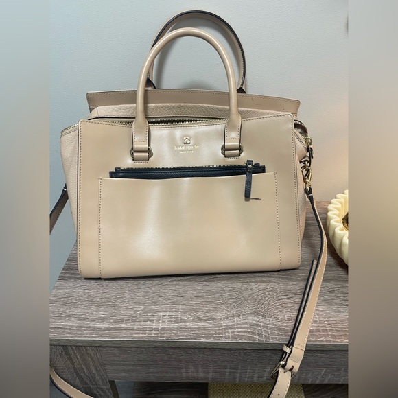 Kate Spade Beige Leather Tote Bag - Picture 1 of 3